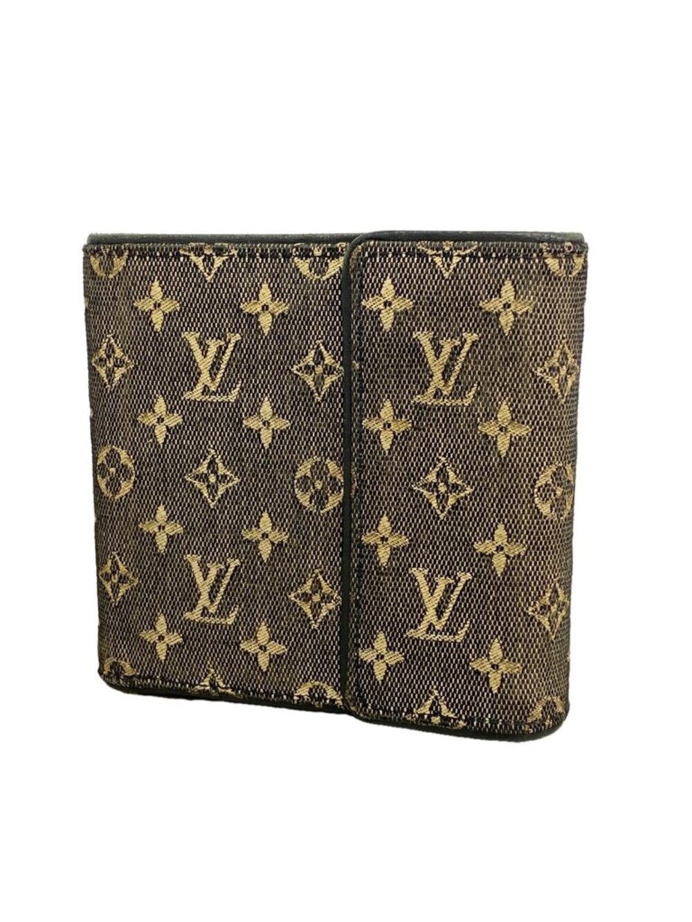 Louis Vuitton Trifold Wallet Monogram Mini Portefeuille Cartes Credit Monet Noir